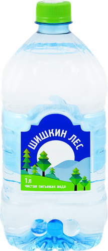 Вода питьевая ШИШКИН ЛЕС негазированная, 1л, крупный план