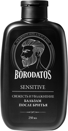 Бальзам после бритья BORODATOS Sensitive, крупный план