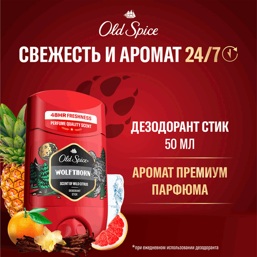 Дезодорант-стик мужской OLD SPICE Wolfthorn, 50мл, вид