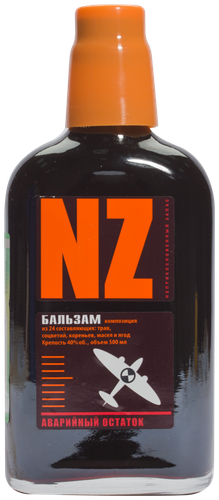 Бальзам NZ Неприкосновенный запас 40%, 0.5л