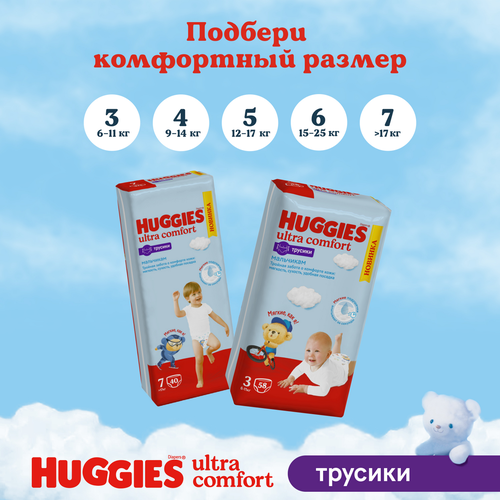 Подгузники-трусики для мальчиков HUGGIES 4 9–14кг, 52шт, фото