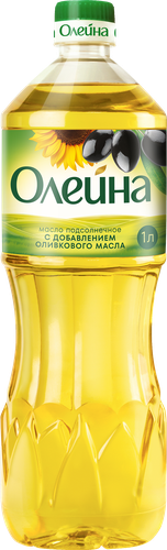 Масло растительное ОЛЕЙНА подсолнечное и оливковое рафинированное 1-й сорт, 1л, изображение