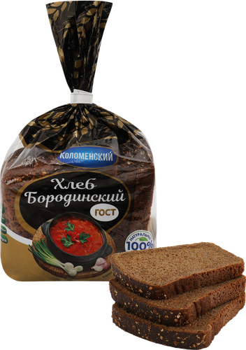 Хлеб КОЛОМЕНСКОЕ Бородинский, в нарезке, 400г, фотография