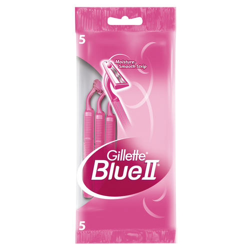 Бритва одноразовая женская GILLETTE Disposable Blue II, 5шт, изображение