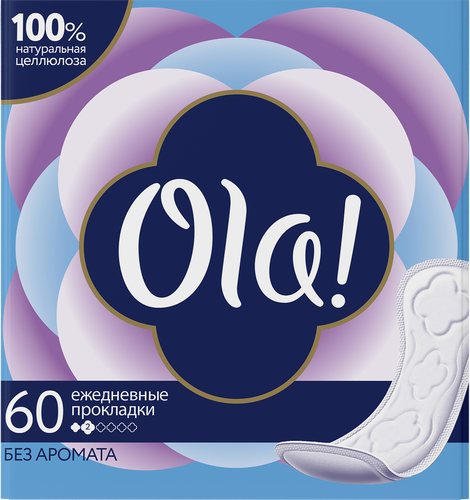 Прокладки ежедневные OLA! Daily экономичная упаковка, 60шт, крупный план