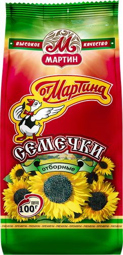 Семечки ОТ МАРТИНА отборные, 100г, крупный план