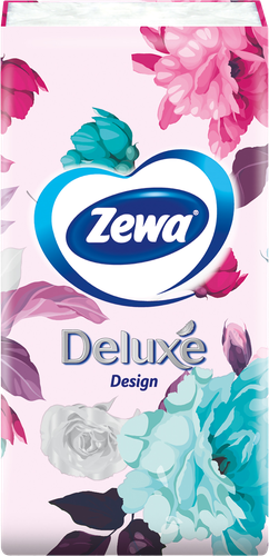 Платочки бумажные носовые ZEWA Deluxe Design 3-слоя, крупный план