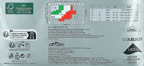 Колготки женские OMSA Attiva 20 den nero 5, крупный план