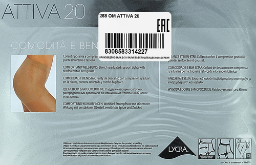 Колготки женские OMSA Attiva 20 den daino 5, вид