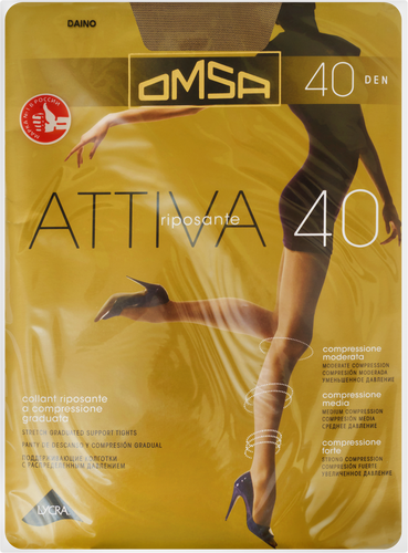 Колготки женские OMSA Attiva 40 den daino 2, крупный план