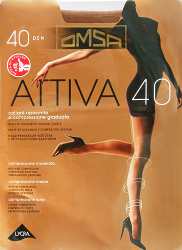 Колготки женские OMSA Attiva 40 den daino 3, фото