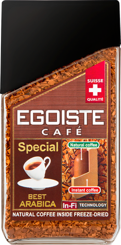 Кофе растворимый с добавлением молотого EGOISTE Special сублимированный, ст/б, 100г, фото