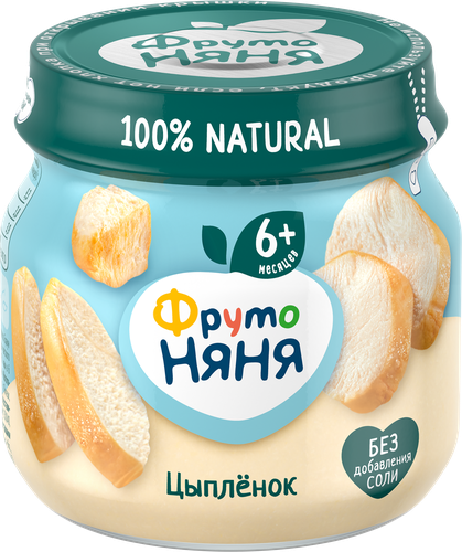 Пюре мясное ФРУТОНЯНЯ Цыпленок, с 6 месяцев, 80г, детальное фото