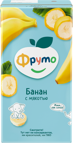 Нектар ФРУТОНЯНЯ Банан с мякотью, с 3 лет, 500мл, фото