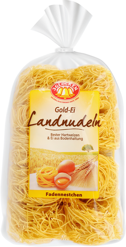 Макароны 3 GLOCKEN Gold-Ei Landnudeln гнезда, 500г, крупный план