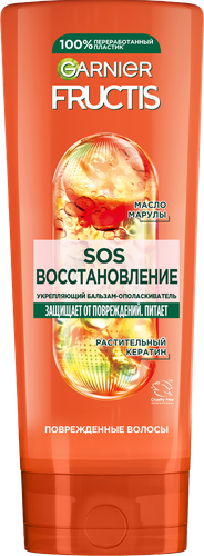 Бальзам-ополаскиватель для секущихся и очень поврежденных волос FRUCTIS Sos Восстановление, 200мл, вид