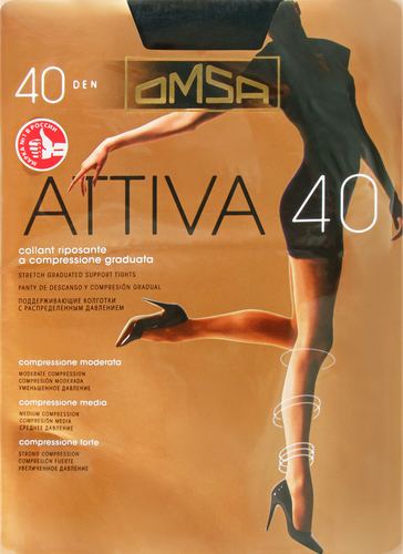 Колготки женские OMSA Attiva 40 den nero 5, картинка