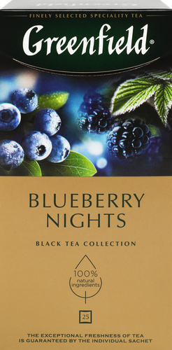 Чай черный GREENFIELD Blueberry Nights, 25пак, фото