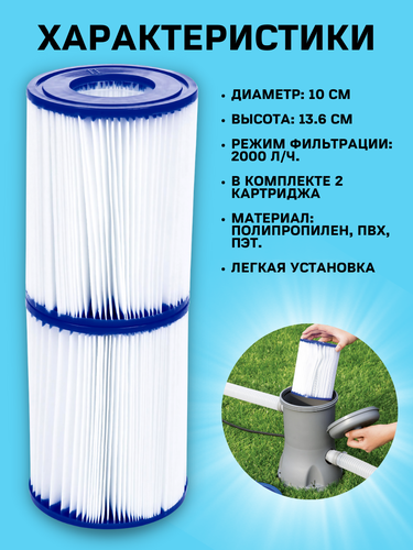 Картридж для фильтр-насоса BESTWAY Flowclear №2, Арт. 58094, детальное фото