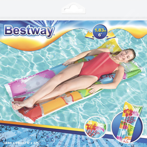 Матрас надувной для плавания BESTWAY Модный 183х69см, с ремкомплектом, Арт. 44033, вид
