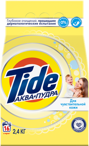 Стиральный порошок для детского белья TIDE Для чувствительной кожи, автомат, 2,4кг, картинка