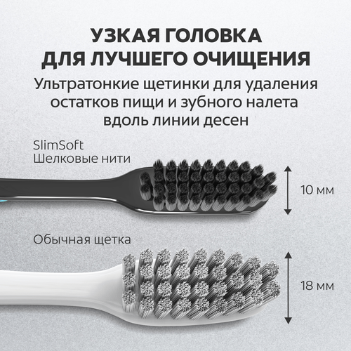 Зубная щетка COLGATE Шелковые нити с древесным углем для здоровья десен, черная, мягкая, вид