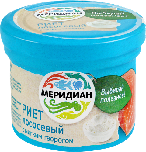 Риет МЕРИДИАН из лосося с мягким творогом, 100г, фотография