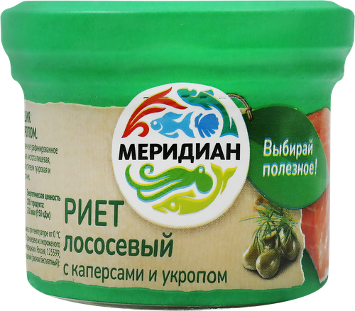 Риет МЕРИДИАН из лосося с каперсами и укропом ЭКО, 100г, изображение