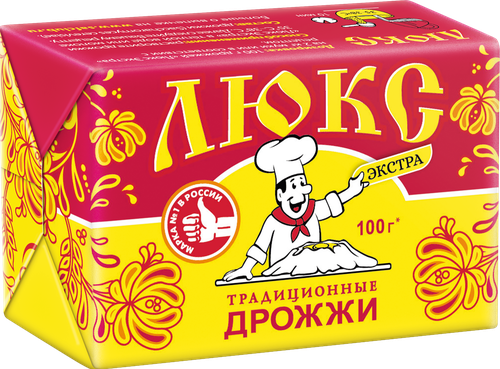 Дрожжи хлебопекарные ЛЮКС Экстра прессованные, 100г, фотография