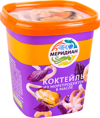 Коктейль из морепродуктов МЕРИДИАН в масле, 415г, детальное фото