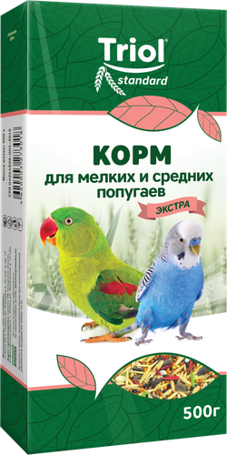 Корм для мелких и средних попугаев TRIOL Криспи-Экстра, 500г, детальное фото