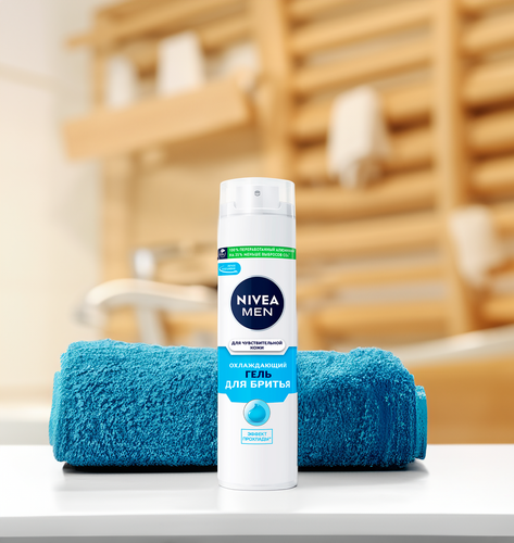 Гель для бритья NIVEA Men Охлаждающий, для чувствительной кожи, 200мл, изображение
