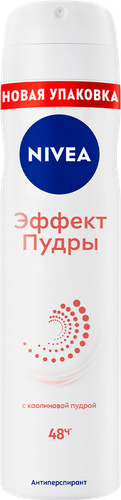 Дезодорант-спрей женский NIVEA Эффект Пудры, 150мл, крупный план