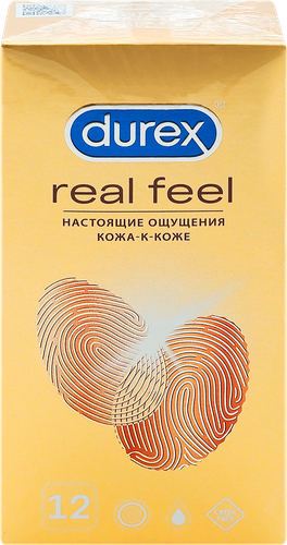 Презервативы DUREX Real Feel, 12шт, вид
