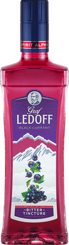 Настойка GRAF LEDOFF с ароматом черной смородины горькая 40%, 0.5л
