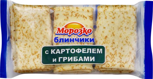 Блинчики МОРОЗКО с картофелем и грибами, 210г, вид