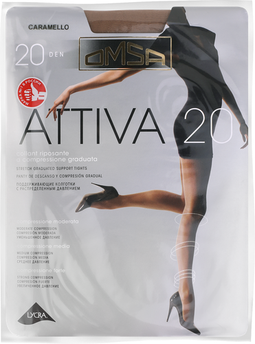 Колготки женские OMSA Attiva 20 den caramello 5, вид