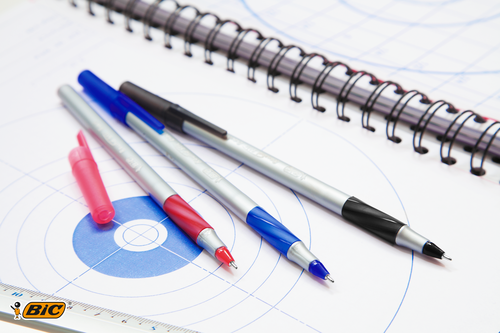 Набор шариковых ручек BIC Round Stic Exact, синий, 8шт, изображение