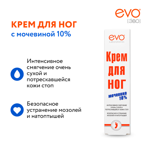 Крем для ног EVO с мочевиной, 50мл, вид