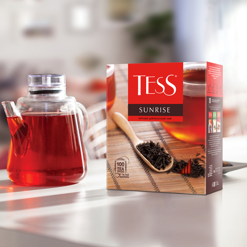 Чай черный TESS Sunrise, 100пак, фотография