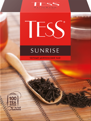 Чай черный TESS Sunrise, 100пак, вид