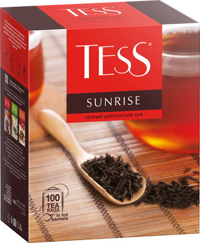 Чай черный TESS Sunrise, 100пак, вид