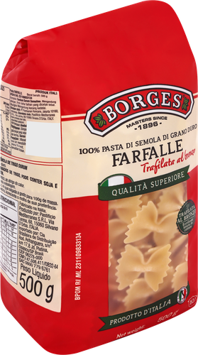 Макароны BORGES Farfalle группа А высший сорт, 500г, картинка