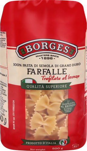 Макароны BORGES Farfalle группа А высший сорт, 500г, фото