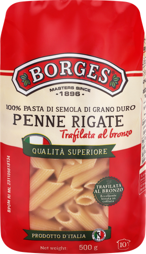 Макароны BORGES Penne группа А высший сорт, 500г, детальное фото