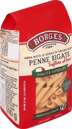 Макароны BORGES Penne группа А высший сорт, 500г, картинка