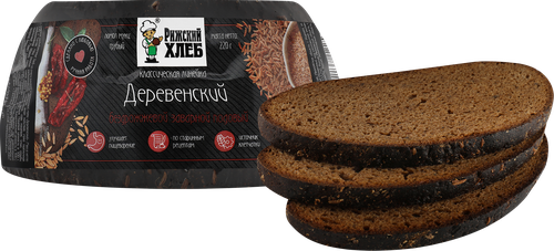 Хлеб ржано-пшеничный подовый РИЖСКИЙ ХЛЕБ Деревенский, бездрожжевой, 220г, детальное фото