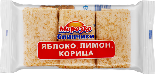 Блинчики МОРОЗКО с яблоком, лимоном и корицей, 210г, картинка