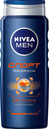 Гель для душа мужской NIVEA Men Спорт с ароматом лайма, 500мл, крупный план