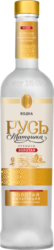 Водка РУСЬ МАТУШКА Премиум золотая 40%, 0.7л